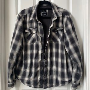 Men’s Prana lined flannel shirt sz large